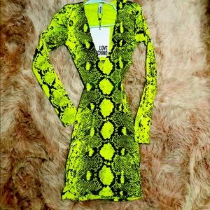 Snake Print Mini Dress